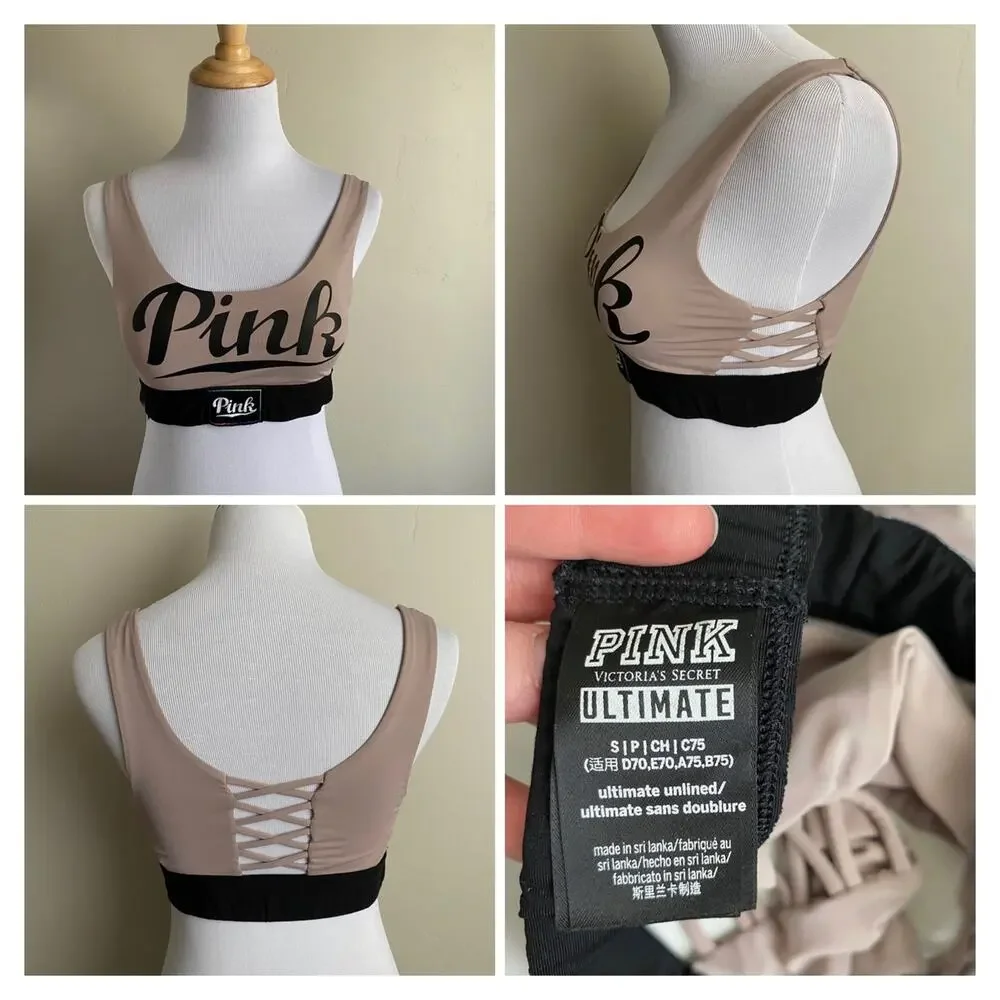 PINK Victoria’s Secret Small ULTIMATE Strappy Sports Bra